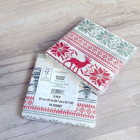 Hearth & Hand Magnolia Beverage Napkins - Picture 4 of 4